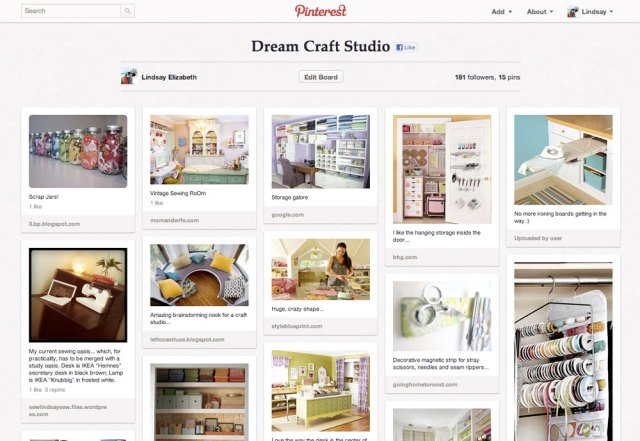 Dream craft studio Pinterest board